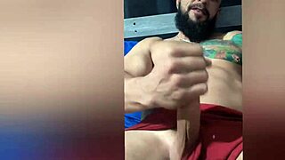 brazilian tattooed amateur with pierced nipples endures long hard solo bed pounding session