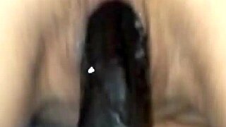 horny wife clitoria slurps dildo sloppy with toys