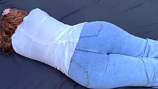 Mature Milf In Jeans Strips For Hardcore Anal And Big Tits Pounding