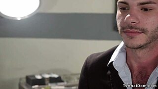 gorgeous shemale doctor dominates guy with deep anal assfucking