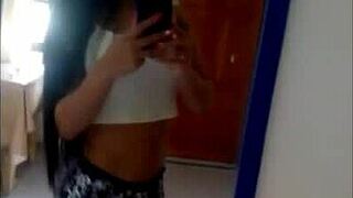 Argie tgirl slut films hot anal selfies in mirror 😈💦