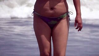 i explode! beach masturbation fix on huge throbbing cock!