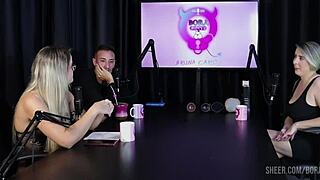 mary red queen and bruna carlos in sheer red cast