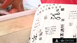 nuru massage voyeur spies on oily 3-way client action