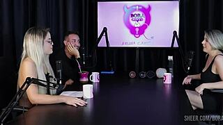 mary red queen and bruna carlos in sheer red cast