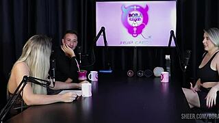 mary red queen and bruna carlos in sheer red cast