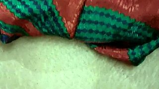 south indian couple's saree-clad homemade creampie quickie fuck!