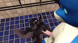 alpha wolf deepthroats slutty gym girl vrchat