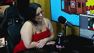 bbw pri melancia shakes her huge natural tits out on the podcast so damn sexy