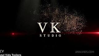 Bella Tornado and Anastasia Mistress take on monster cock for rough dry anal gaping