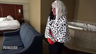 cruella's sunday night turns brutal with that thick black cock creampie