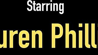 Lauren Phillips' huge pussy lips licked by bisexual milf in lingerie frenzy