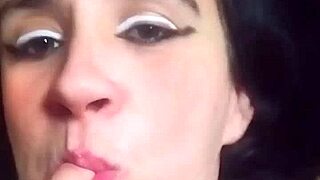 brazilian hottie with short hair flashes and milks interracial load