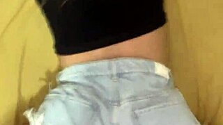 Amateur big ass bent over fucked hard shorts still on