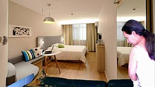 House maid's big tits and shaved pussy previewed outdoors