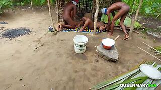 Ebony Group Sex Party Bent Over Doggystyle Creampie Hut