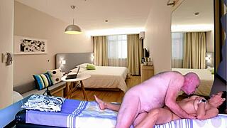 House maid's big tits and shaved pussy previewed outdoors