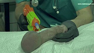 Mistress april binds patient for electro cock clinic domination