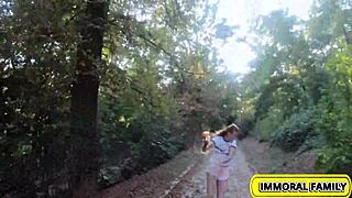 Alexis crystal's huge czech tits bounce in horny outdoor chase