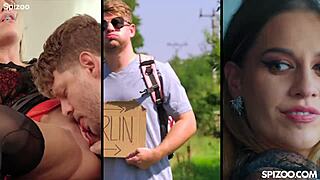 Eveline Dellai Bent Over for Doggystyle Blowjob and Facial Cumshot