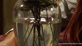 Lesbian Slave Bent Over for Deep Strapon Pounding