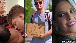 Eveline Dellai Bent Over for Doggystyle Blowjob and Facial Cumshot