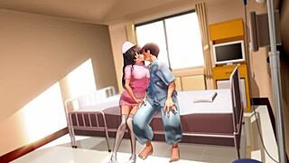 busty nurse cheers up horny patient big time