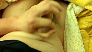 horny neighbor jerks massive lubed cock twice pov