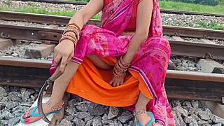 Desi village hottie SCREAMS as she FUCKS field lover OUTDOOR wild passion!