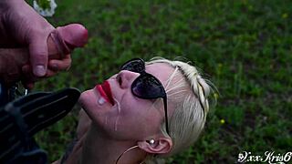 wanna see gardener facefuck this slut outdoors cum down her throat?