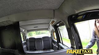Fake Taxi Brunette Amateur Takes Balls-Deep Anal in Car