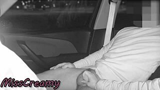 hey slutty french teacher, suck that stranger's cock in the public lot for hubby?