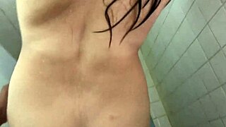 turning on boiler tempts her into steamy seductive shower bath