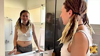 Blonde milf hunts cocks to suck in hot mmf threesome