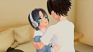 boyish big tits anime girl orgasms nonstop from monster cock creampies