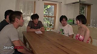 yu shinoda slurps blowjob takes two cocks facial in hardcore jav group!