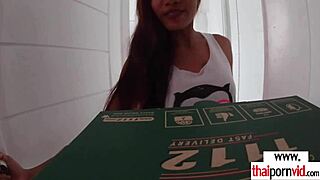 amateur thai teen eagerly tastes delivery boy's throbbing white cock in steamy pov encounter