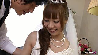 think this skinny japanese bride can handle one last rough creampie ride?