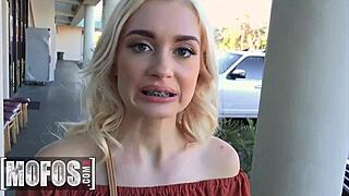 slim anastasia knight chokes on tony rubino's monster cock for cash in outdoor mofos casting