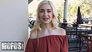 slim anastasia knight chokes on tony rubino's monster cock for cash in outdoor mofos casting