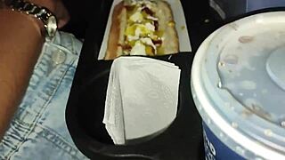 tinder date heats up in cinema then we fuck rough in motel room