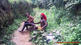 I bone village ebony slut with huge BBC