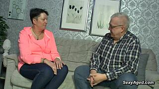 amateur german couple enjoys wild couch pounding!