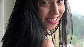 petite colombian teen craves hardcore anal fuck fest blowjob facial