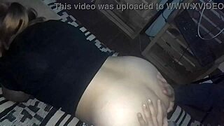 i pull down her leggings and rub my throbbing cock teasing close up