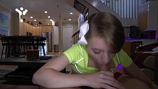 naughty girl catches guy jerking with her panties then rides hard