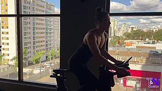 latina fitness babe teases at gym then takes hard creampie pounding