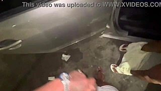 Street Shenanigans Between Nerdy Blonde And Latina Voyeurs