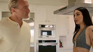 PENTHOUSEGOLD LUSTY LATINA VANESSA SKY BENDS OVER FOR OLDER STUD DOGGYSTYLE RIDE