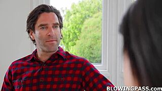 petite teen student deepthroats old tutor's monster cock